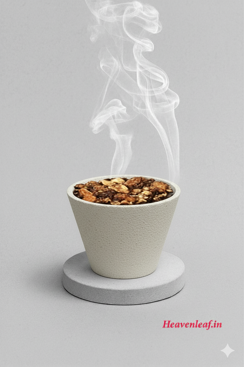 Natural Dhoop Batti (Incense Cones)white with extra lobhan – For Puja, Meditation(pack of 10)