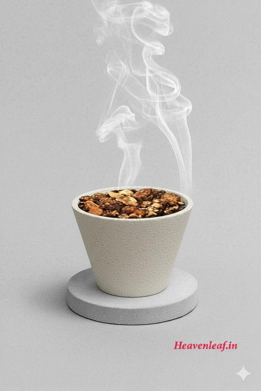 Natural Dhoop Batti (Incense Cones)white with extra lobhan – For Puja, Meditation(pack of 10)