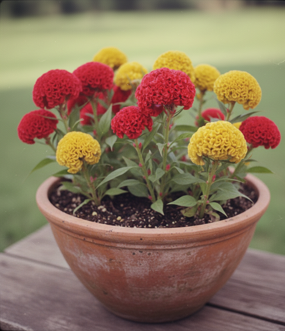 Celosia Cockscomb Dwarf Mix Seeds(150-200 seeds)