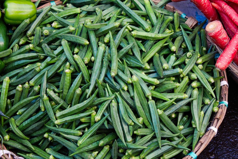 Okra Seeds Lady Finger (भिंडी) | Vegetable Seeds(80 seeds)