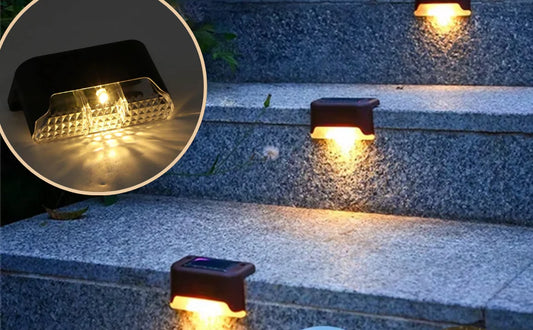 Solar Waterproof Garden, Stair & Railing Lights(pack of 4)