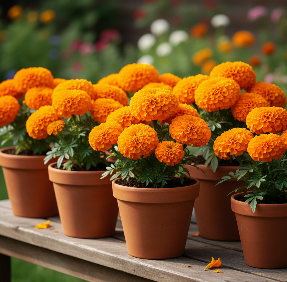 Marigold Double Draft Orange ( 100 seeds )