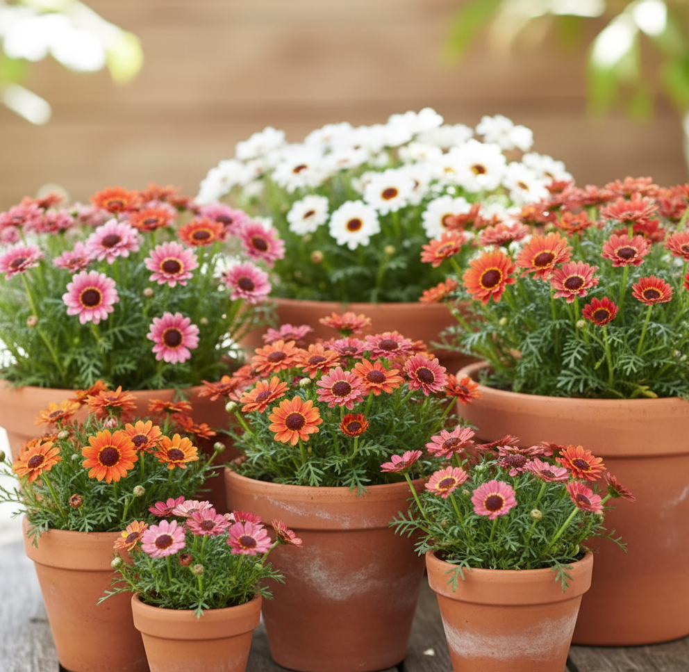 chryasanthemum carinatum mix seeds 180-200 seeds (Guldaudi/ Chandra Mallika/गुलदाउदी के बीज)