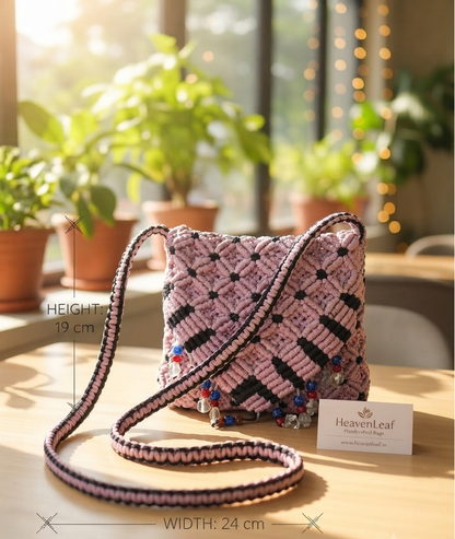 Handmade Macramé Bag Light Purple