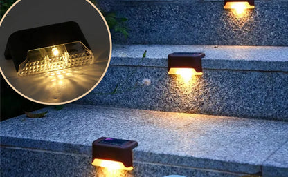 Solar Waterproof Garden, Stair & Railing Lights(pack of 4)